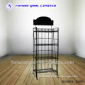 4 tiers black metal product display racks